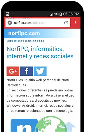 Usando la fuente Roboto en NorfiPC, para mejorar la lectura en móviles